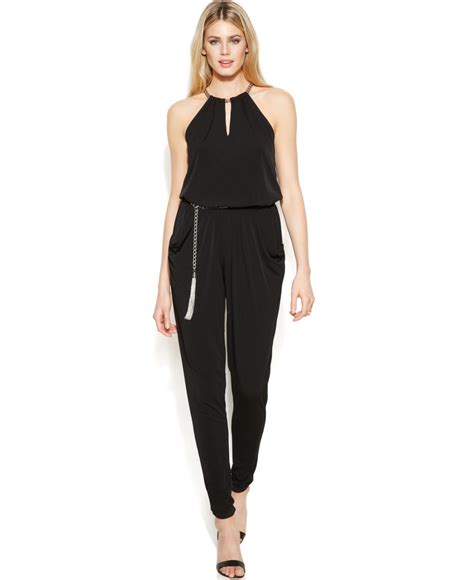 women's michael kors jumper|Michael Kors embellished halter jumpsuit.